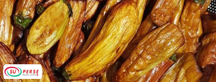 خرید بادمجان سرخ شده از فرانسه و اروپا کنسرو بادمجان سرخ شده کامچین