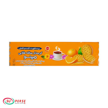 بیسکویت ساقه طلایی کرمدار با طعم پرتقال 192 گرمی مینو