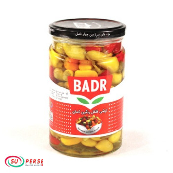 Cornichon au poivre arc-en-ciel Badr - 540 grammes